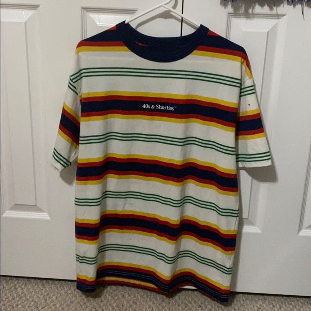 COPY - 40s & Shorties Rainbow Striped Tshirt
